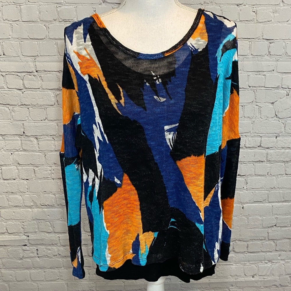 CHELSEA & THEODORE Knit Top with Attached Tank
